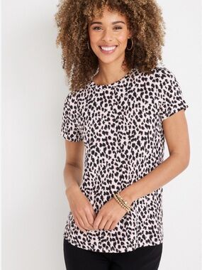 Maurice's animal print crew neck tee / medium